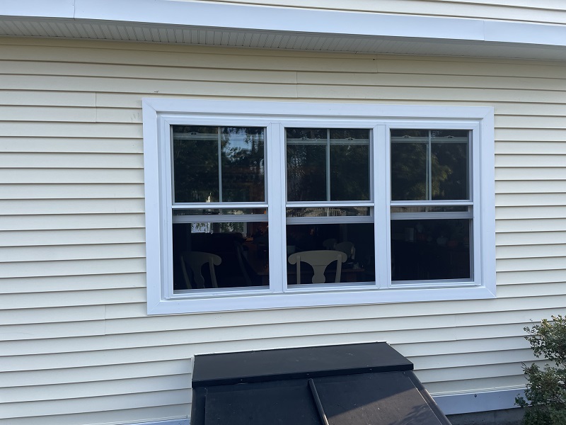 Tribute window installation with PVC trim